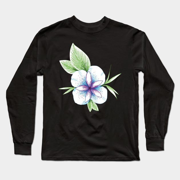 Jasmine Flower Long Sleeve T-Shirt by Shadowsantos